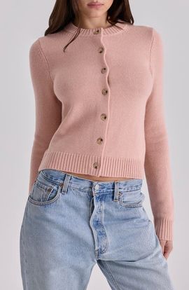 HOUSE OF CB HOUSE OF CB Signature Peach Merino Wool Blend Cardigan 
