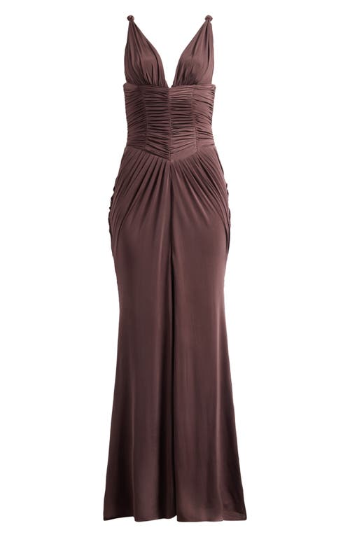 HOUSE OF CB HOUSE OF CB Tabitha Plunge Neck Liquid Soft Jersey Gown