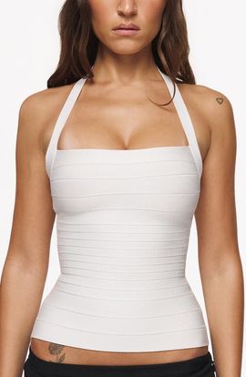 HOUSE OF CB HOUSE OF CB The Silhouette Halter Neck Bandage Dress