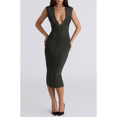 HOUSE OF CB HOUSE OF CB The Super Plunge Bandage Midi Dress
