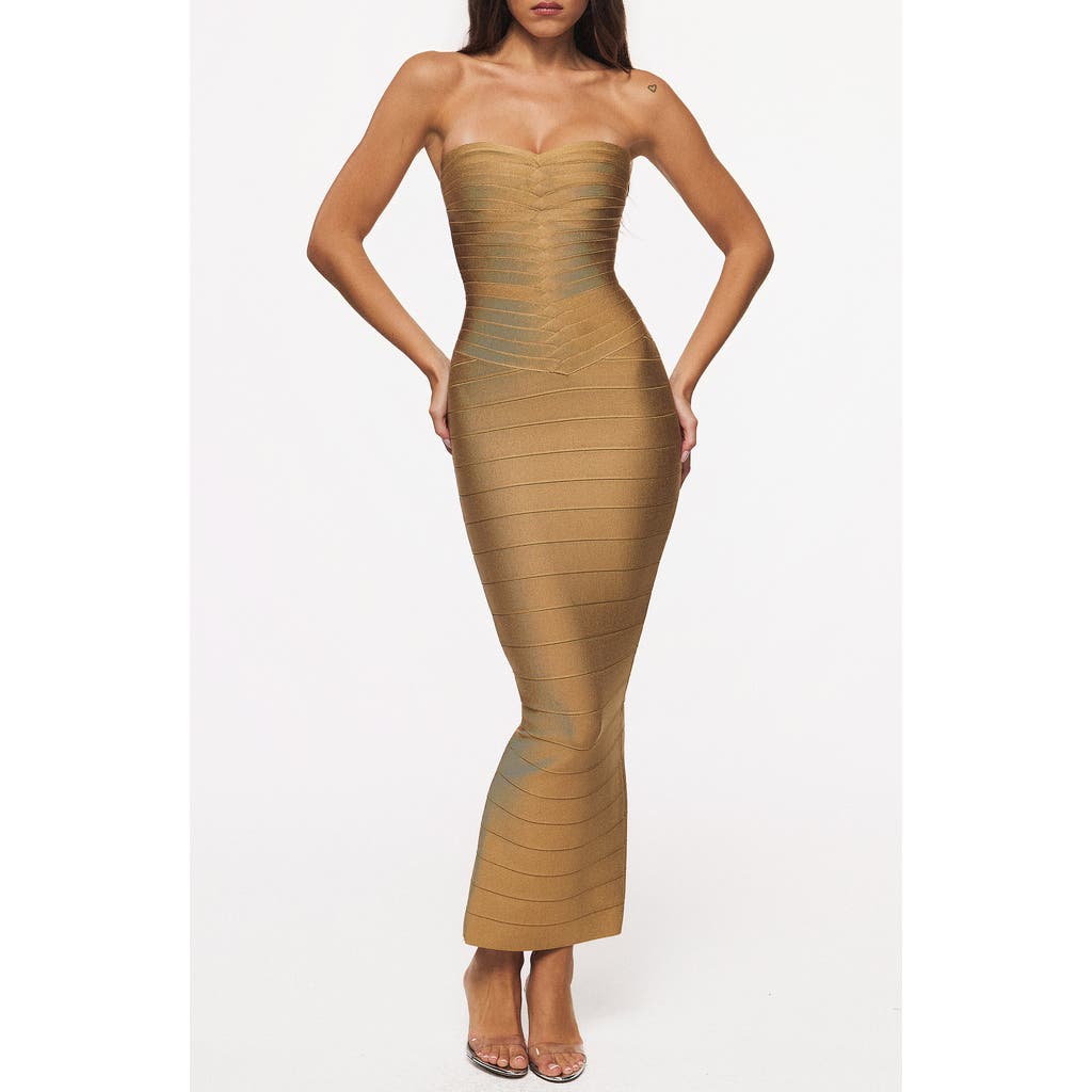 HOUSE OF CB HOUSE OF CB The Sweetheart Shimmer Strapless Gown