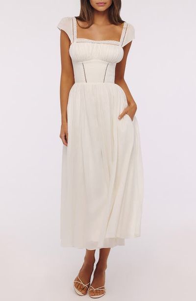 HOUSE OF CB HOUSE OF CB Thea Lace Trim Flare Maxi Dress