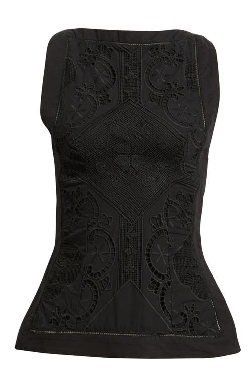 HOUSE OF CB HOUSE OF CB Valencia Broderie Anglaise Boat Neck Top