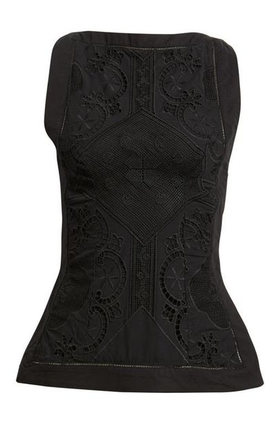 HOUSE OF CB HOUSE OF CB Valencia Broderie Anglaise Boat Neck Top