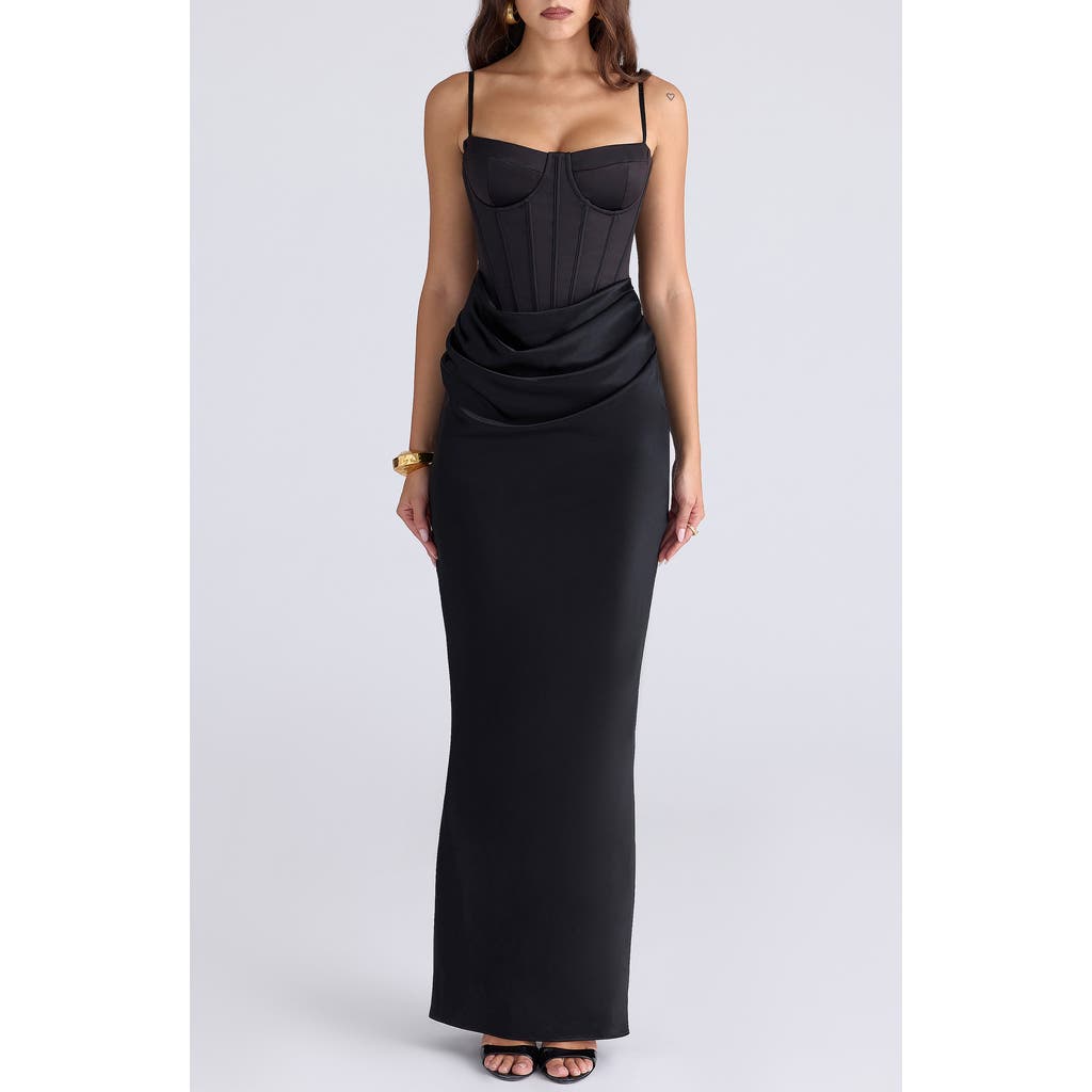 HOUSE OF CB HOUSE OF CB Valentina Corset Satin Gown