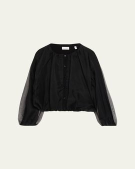 House of Dagmar Chiffon Bomber Jacket