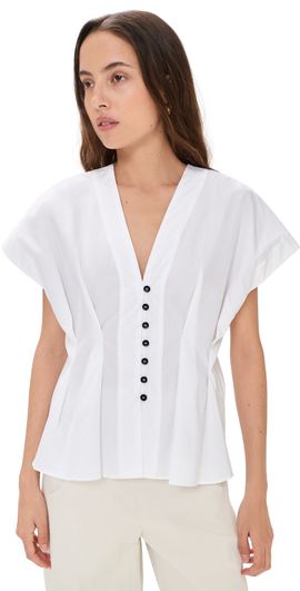 House of Dagmar House of Dagmar Cinched Cotton Top White