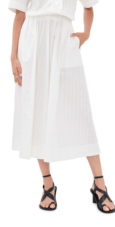 House of Dagmar House of Dagmar Cotton Maxi Skirt White
