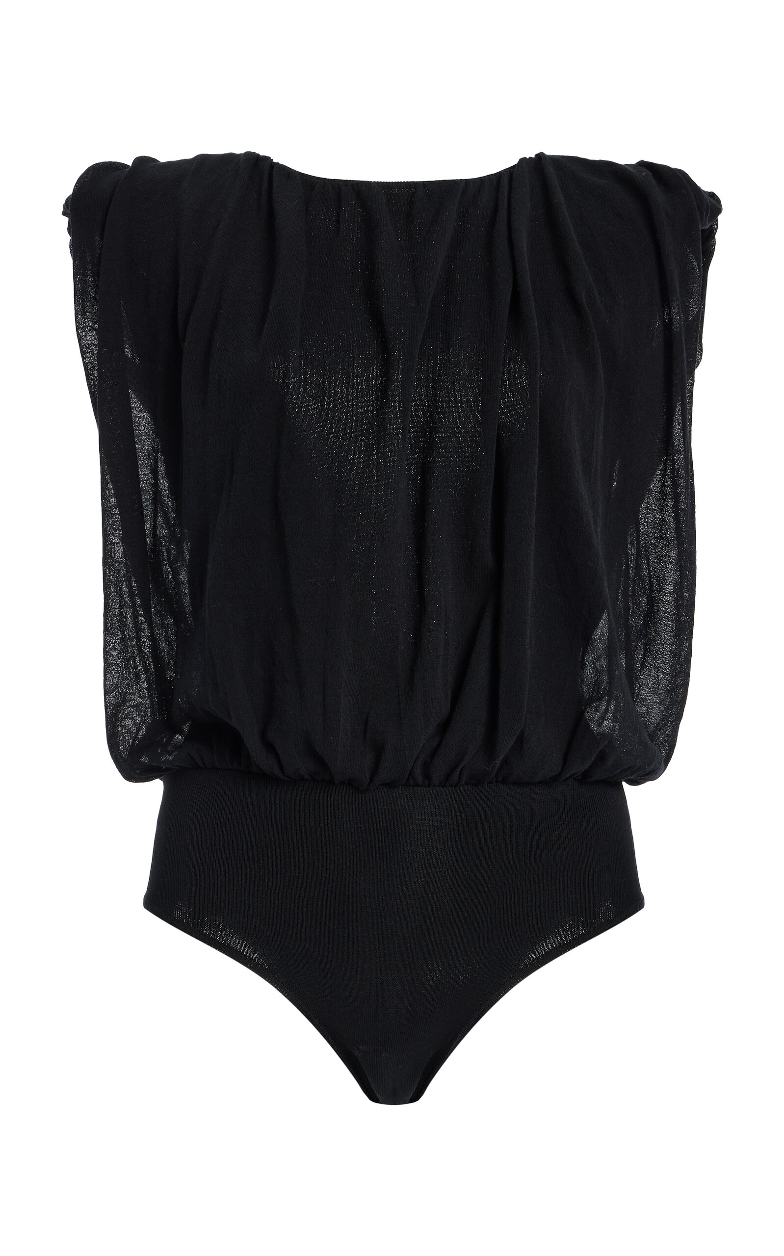 House of Dagmar House of Dagmar Draped Knit Top Black M
