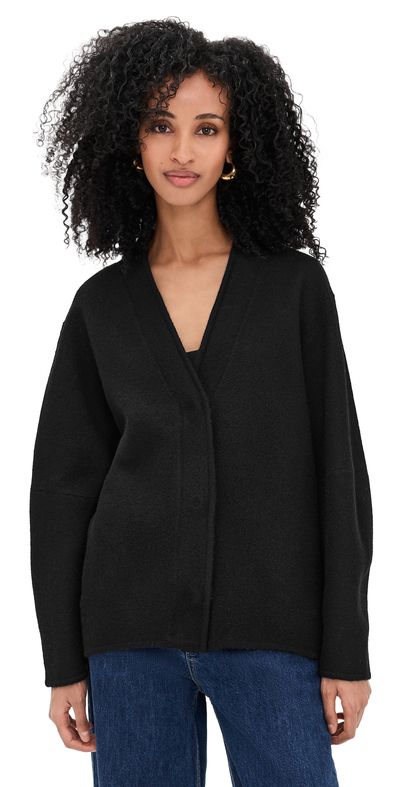 House of Dagmar House of Dagmar Long Wool Cardigan Black