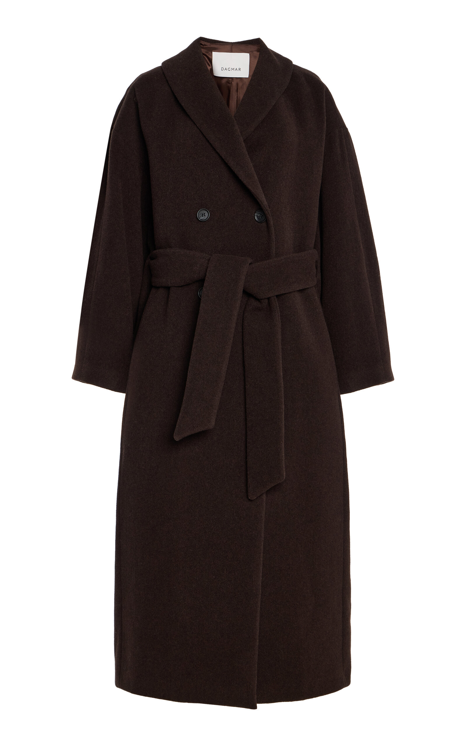 House of Dagmar House of Dagmar Relaxed WoolBlend Coat Brown FR 36