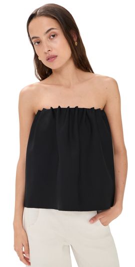 House of Dagmar House of Dagmar Ruched Tube Top Black