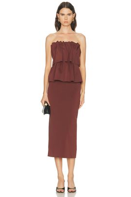 House of Dagmar House of Dagmar Sculpted Midi Dress
