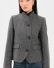 House of Dagmar House of Dagmar Short Curved Jacket Charcoal Grey - 2