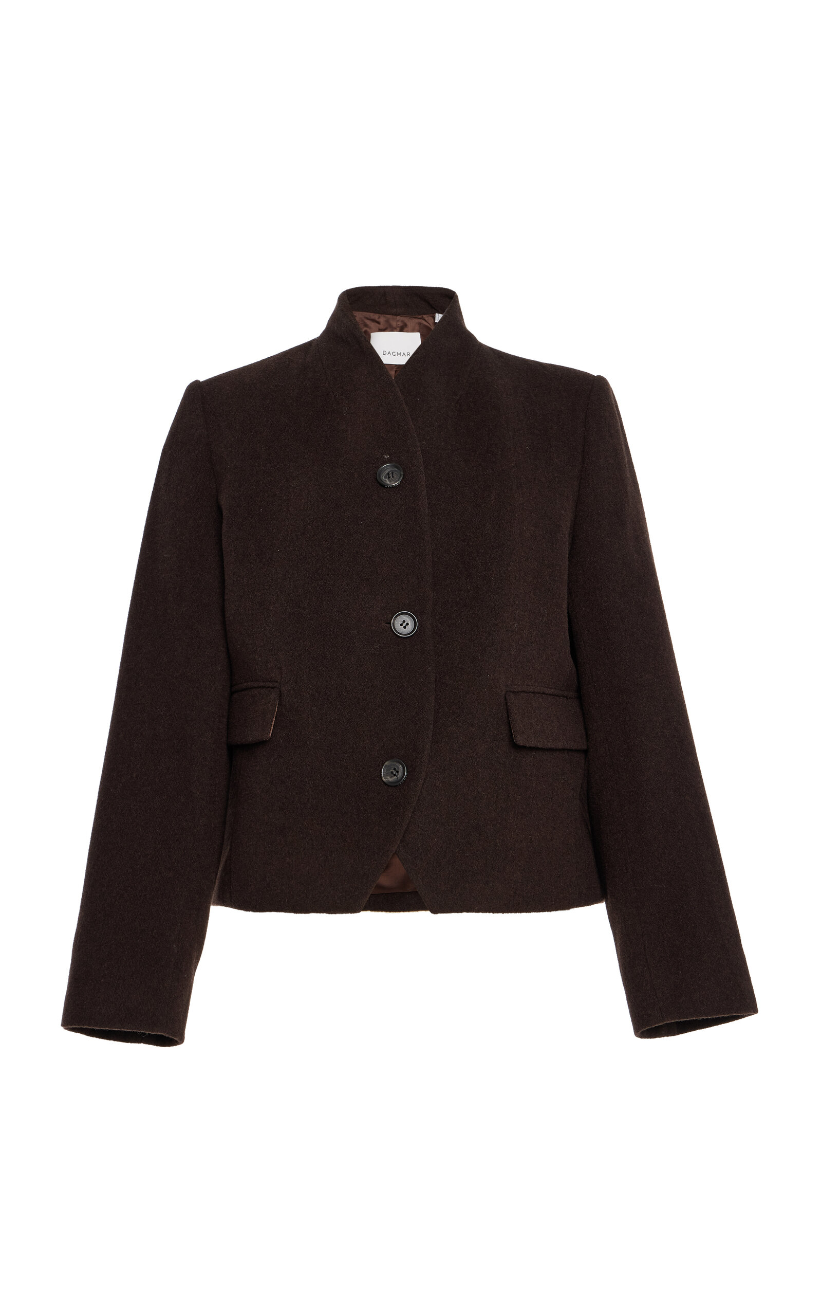 House of Dagmar House of Dagmar Short Curved WoolBlend Jacket Brown FR 32