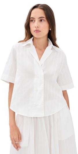 House of Dagmar House of Dagmar Short Sleeve Shirt White