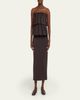 House of Dagmar Sculpted Strapless Midi Dress - 3