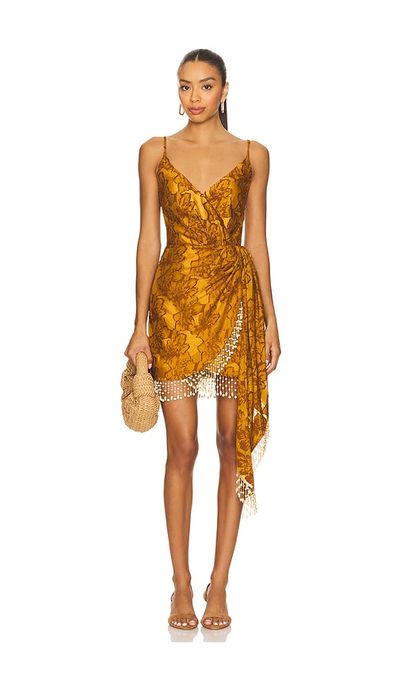 strapless open back dress THE 'HARLOW' SATIN DRESS – MISHA main image 1