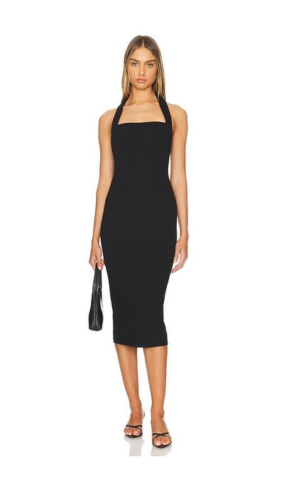 tummy flattering cocktail dress Imari Shapewear Deep V-Neck Control Midi Black / 3XL/4XL no fading blue tulle dress M&Co Blue Leopard Print SIZE:US 4