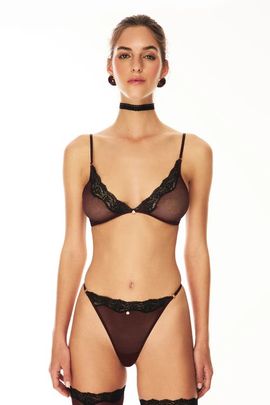 House Of Silk House Of Silk Rouge Amour Tulle Thong