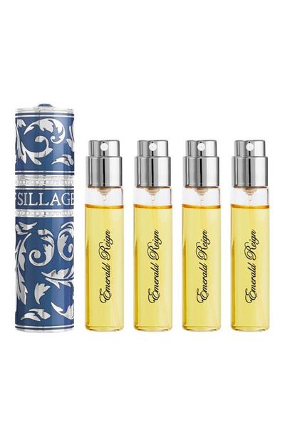 House of Sillage House of Sillage Arabesque Collection Bleu-Gris Travel Case & Emerald Reign Fragrance Gift Set 