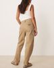 House of Sunny House of Sunny canvas worker wide leg pants in clay-Brown - 1