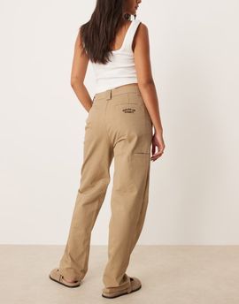 House of Sunny House of Sunny canvas worker wide leg pants in clay-Brown