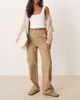 House of Sunny House of Sunny canvas worker wide leg pants in clay-Brown - 2