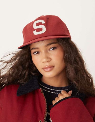 House of Sunny House of Sunny chain stitch cap in ruby red