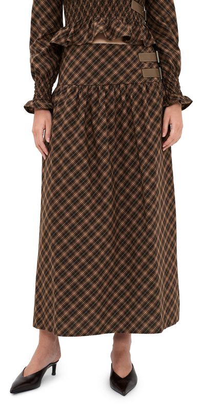 House of Sunny House of Sunny Check Buckle Skirt Multi Check
