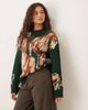 House of Sunny House of Sunny classic wild horses sweater in emerald green-Navy - 1
