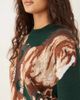 House of Sunny House of Sunny classic wild horses sweater in emerald green-Navy - 4