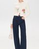 House of Sunny House of Sunny Collarless Picture Knit Cardigan Ivory - 5