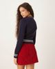 House of Sunny House of Sunny fetch crew neck cropped sweater in navy - 3