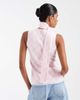 House of Sunny House of Sunny Peggy vest top with scarf detail in pink plaid - 4