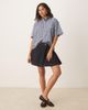 House of Sunny House of Sunny pleated denim mini skirt in indigo-Navy - 3