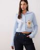 House of Sunny House of Sunny pom pom tripper dog cardigan in sky blue - 1