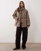 House of Sunny House of Sunny retro blanket jacket with detatchable scarf in multi check - 1
