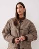 House of Sunny House of Sunny retro blanket jacket with detatchable scarf in multi check - 2