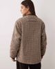 House of Sunny House of Sunny retro blanket jacket with detatchable scarf in multi check - 4