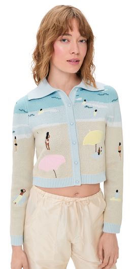 House of Sunny House of Sunny St. Ives Tripper Cardigan Turquoise