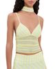 House of Sunny House of Sunny Striped Mesh Cami Top Butter - 1