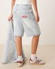 House of Sunny House of Sunny Sundown denim jorts in light breeze wash-Blue - 1