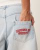 House of Sunny House of Sunny Sundown denim jorts in light breeze wash-Blue - 3