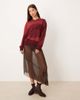 House of Sunny House of Sunny swirl detail sweater in ruby red - 3