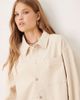 House of Sunny House of Sunny take a trip stitch long sleeve western shirt in oat wash-White - 3