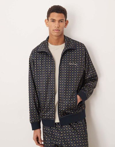 House of Sunny House of Sunny the benny tracksuit geo printed jacket in navy - part of a set-Brown