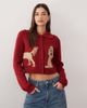 House of Sunny House of Sunny the lady tripper dog cardigan in ruby red - 1