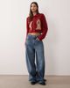 House of Sunny House of Sunny the lady tripper dog cardigan in ruby red - 2