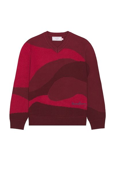 House of Sunny House of Sunny The Red Landscape Oversized V-Neck Sweater